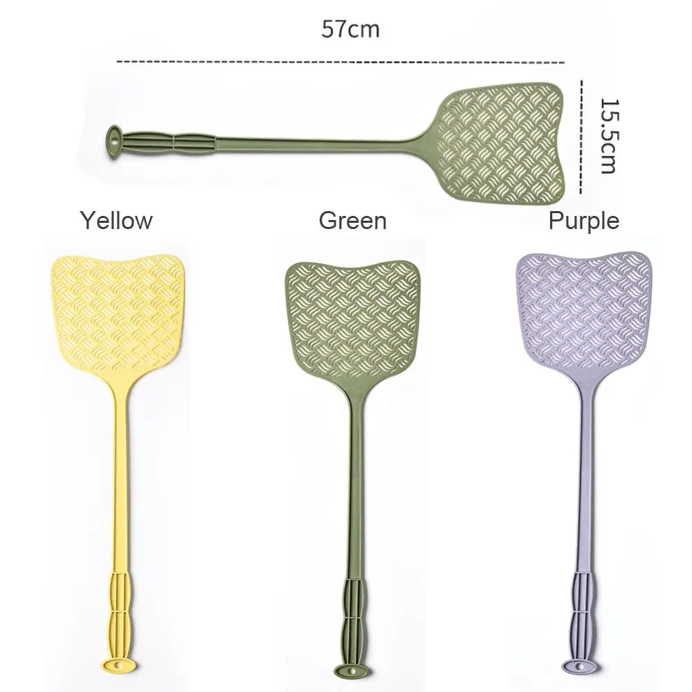 Large Bug Indoor Outdoor Plastic Home Kitchen Manual Pest Control Long Handle Flyswatter Fly Swatter