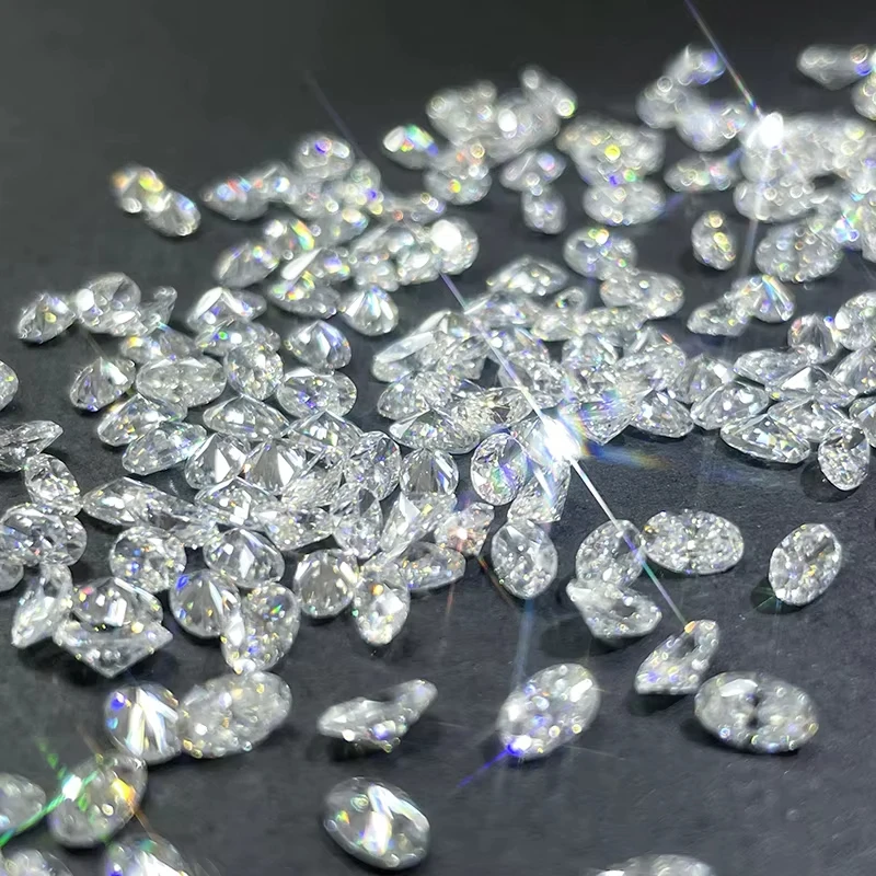 1CT Ovaler DEF VVS-VS Melee Laborgezüchtete Diamanten 1,5x2mm~5x7mm Kleine Lose Laborgezüchtete Diamanten Großhandel – Detail 2