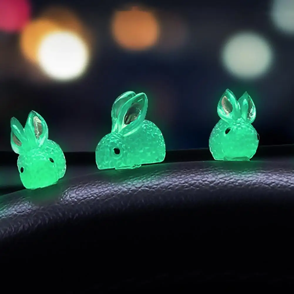 Lovely Sunlight Resistant Colorfast Interior Dashboard Decor Bunny Toy Three-dimensional Bunny Ornament for Desktop Decor