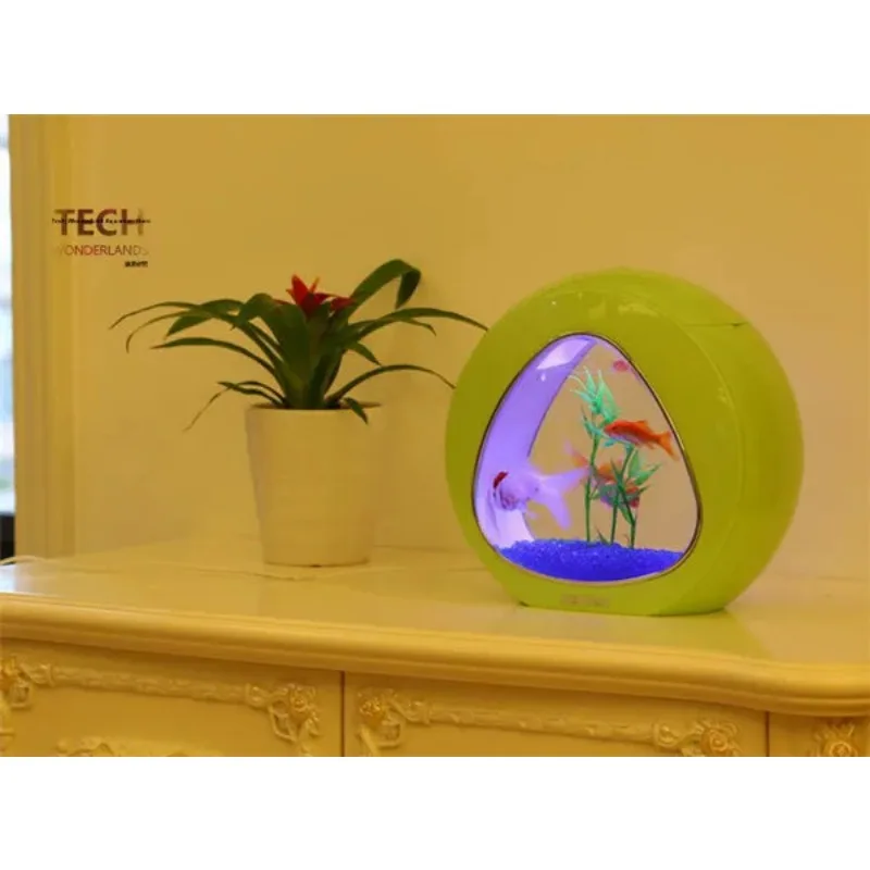 SUNSUN acquario acrilico ecologia ufficio carro armato di pesci del desktop creativo acquario filtro integrazione LED sistema di illuminazione YA-02