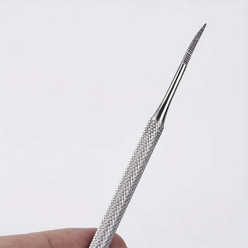 مبرد أظافر من الفولاذ المقاوم للصدأ، مبرد مانيكير، أداة مبرد أظافر، قلم مانيكير متعدد الوظائف، أداة ملف