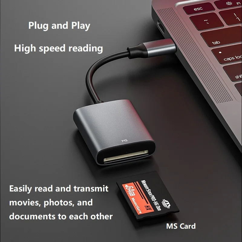 Memory Stick Pro Adapter For iPhone USB C Memory Stick Pro Duo Card Reader Adapter MS Card Reader Phone