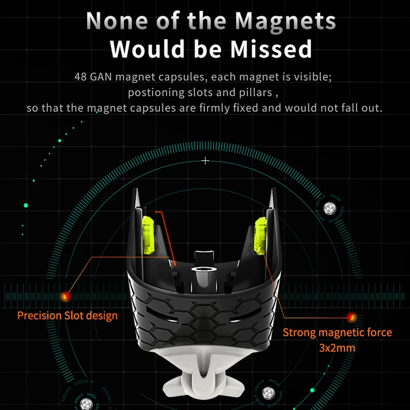 GAN356M-Cubo mágico magnético profesional, 3x3x3, Gancube GAN, rompecabezas de velocidad de 356m, accesorios 3x3, juguete GAN356 Original