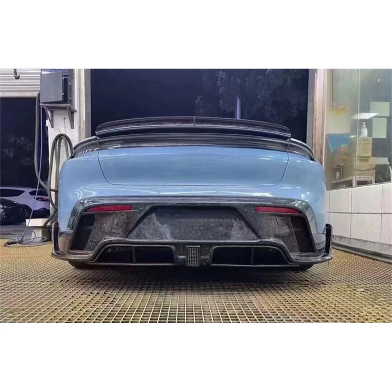 Premium Carbon Fiber Rear Lip Spoiler Exterior Mod Part For Taycan 2019‑2022