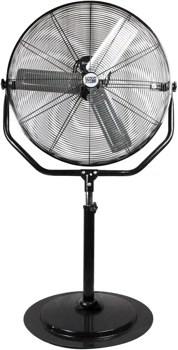 Pedestal Fan, Powerful Heavy Duty, Commercial Fan for Warehouses, Factories, and Large Spaces, Adjustable Height, Durable Constr