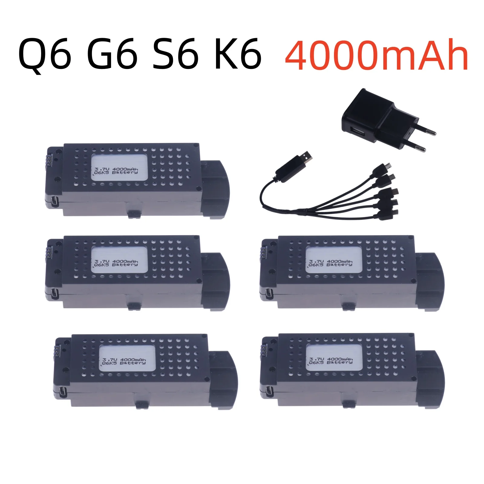 Batterie Q6 Dock G6 T6 K5, 3.7V, 4000mAh, originale, pour quadrirotor RC, pièces de rechange pour drones Q6