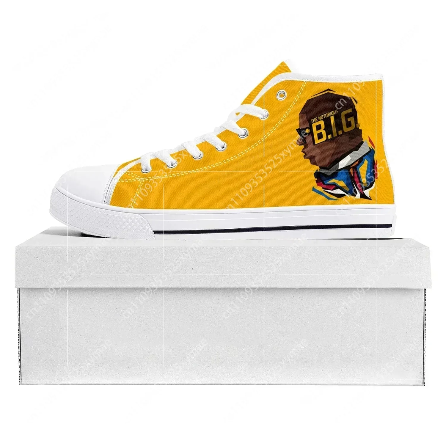 

Кроссовки The Notorious B.I.G Rapper Trends High Top высокого качества для мужчин, женщин и подростков, парные кеды из канваса, обувь на заказ