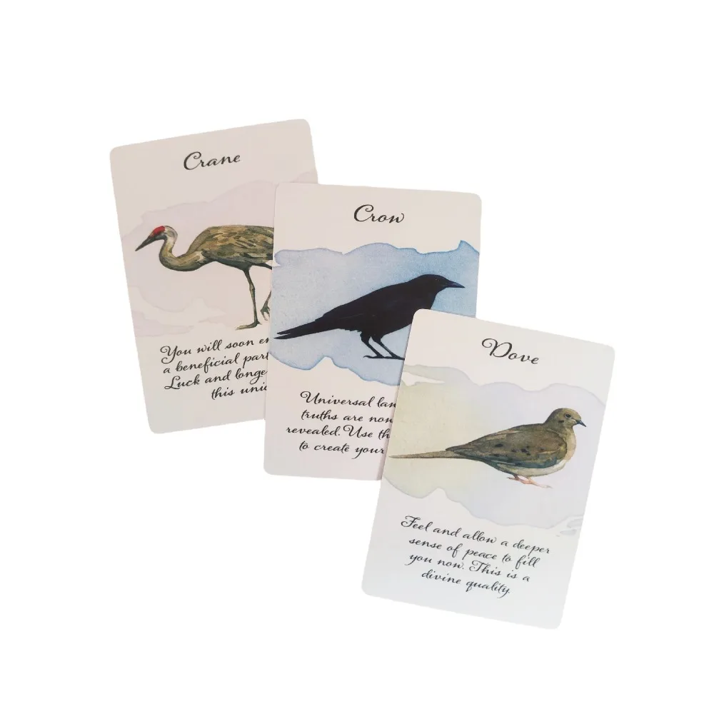 10.4*7.3cm Divine Feather Messenger Oracle Card Games 44 Pcs Cards Inspirational Deck