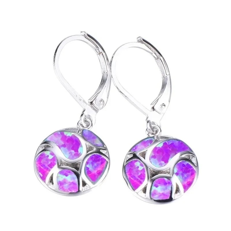 Delysia King Trendy Football Opal Earrings 2021 Luxury Woman Jewelry