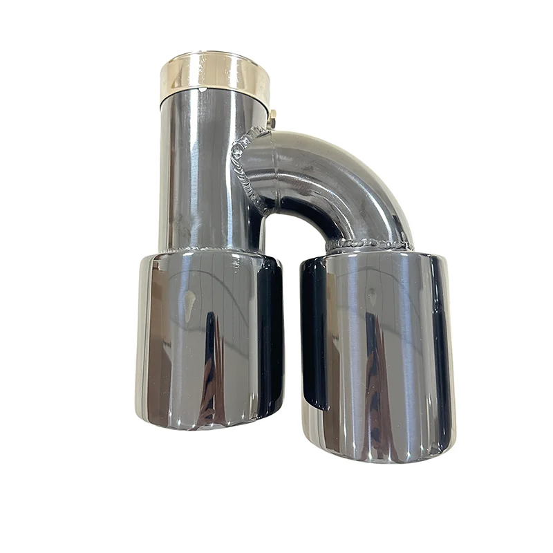 Auto Parts exhaust pipe Stainless steel electroplating black Modified H-shaped 4-outlet tailpipe muffler