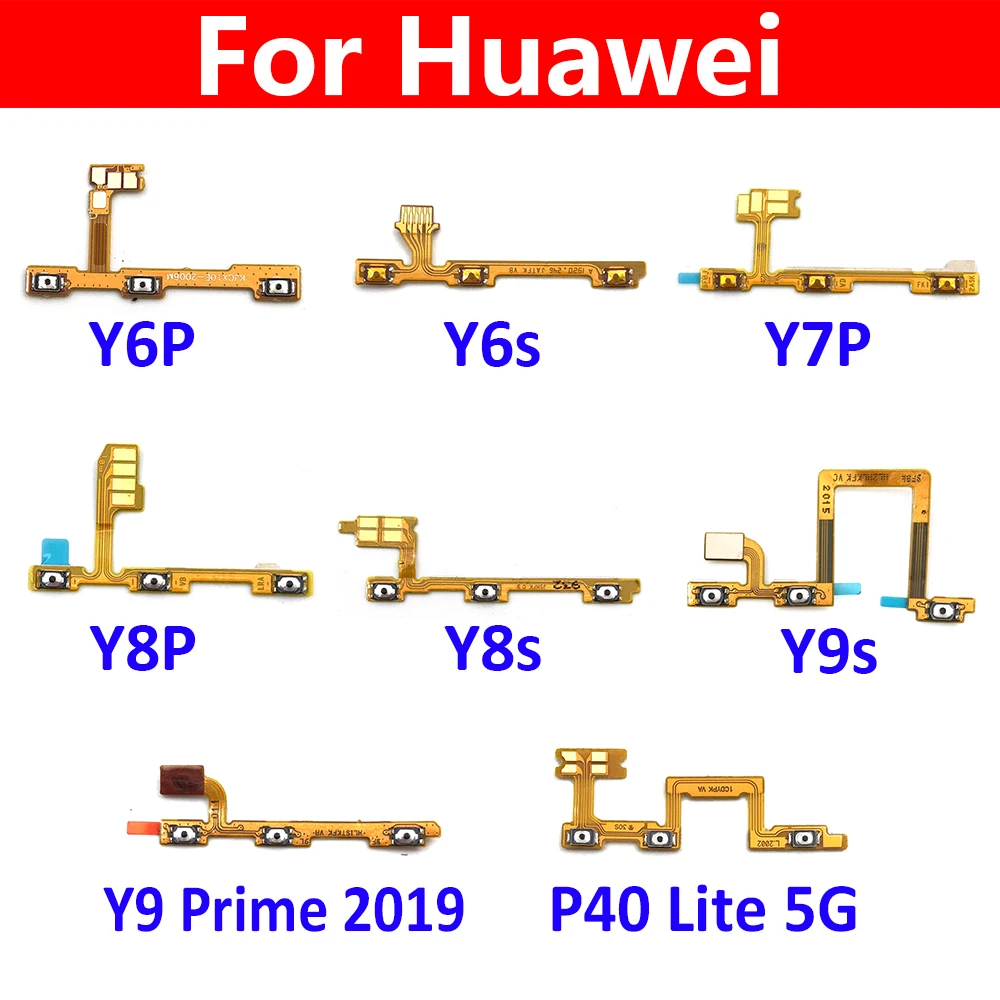 New Side Keys Power and Volume Buttons Replacement For Huawei Y9S Y6P Y8S Y8P Y7P Y6S P40 Lite 5G / P40 Lite