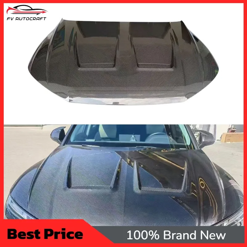 【2026】New High Fitment Lightweight Carbon Fiber Bonnet Hood Engine Cover Screws For Audi Q5 2021+ Upgrade MSY Style