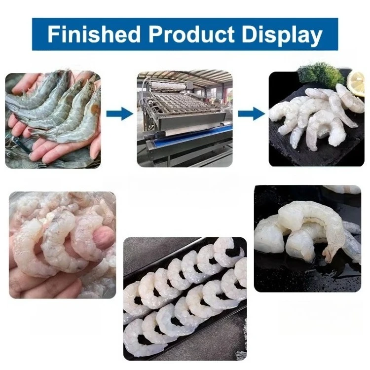 Automatic Seafood Shrimp Peeler Machine with Deveining Function Industrial Shrimp Shell Removing Equipment