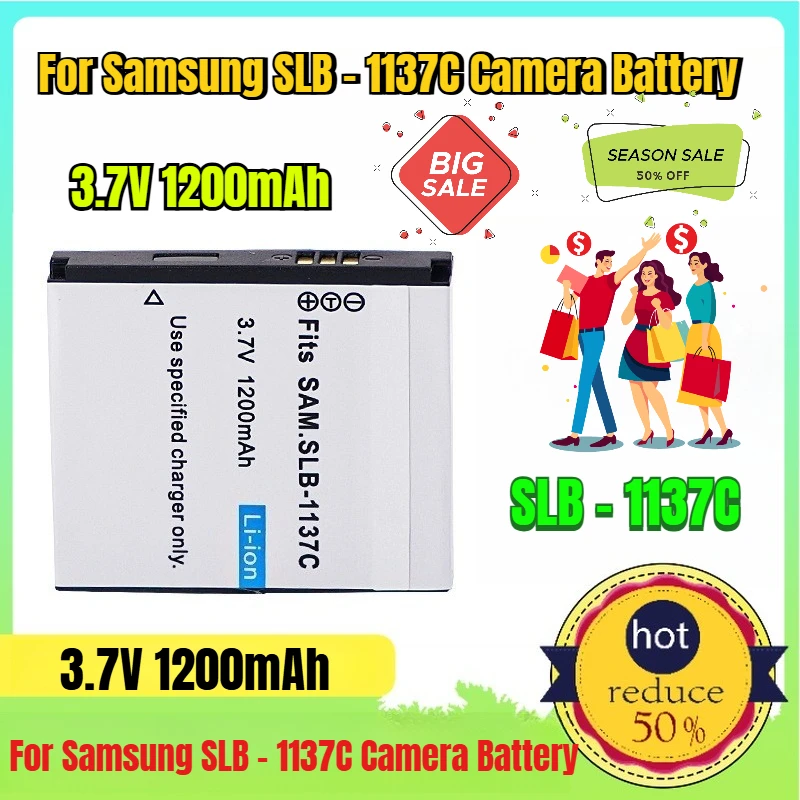 

3.7V 120mAh for Samsung SLB - 1137C Camera Battery