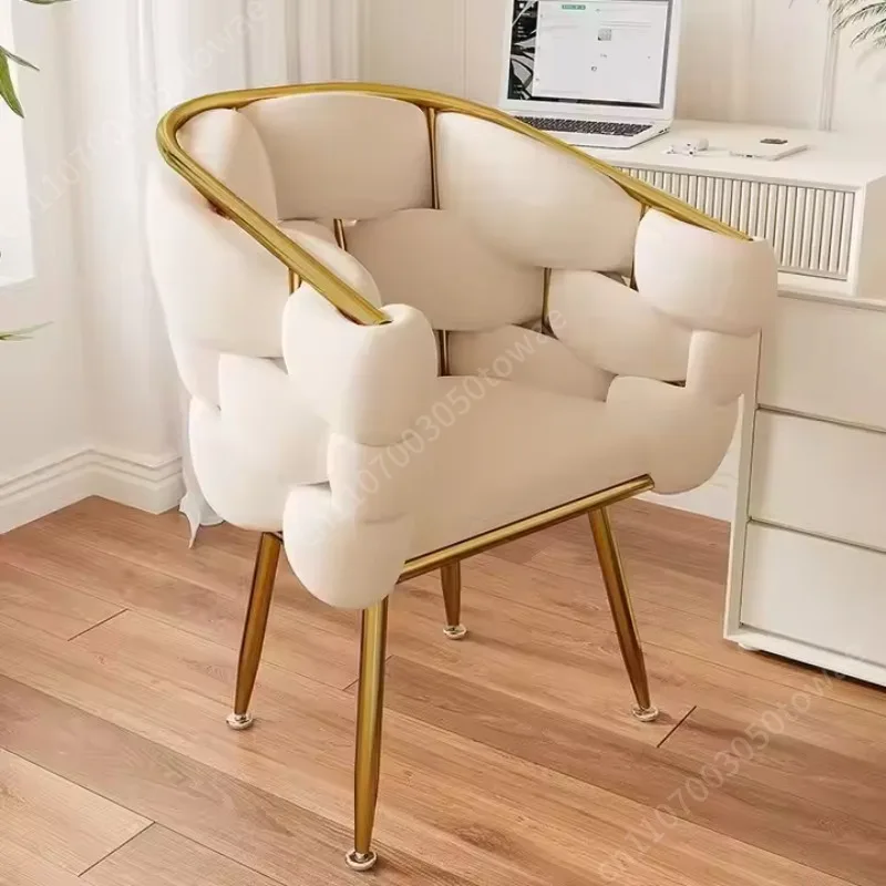 Bubble Tufted Velvet Accent Chair with Gold Metal Frame,Modern Plush Vanity Chair with Armrests,Luxury Makeup Chair for Bedroom