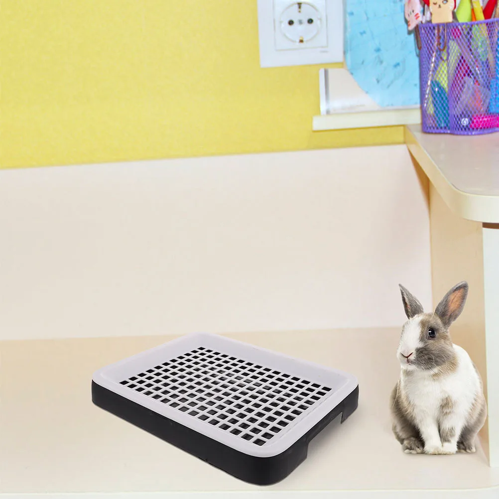 

2pcs Pet Litter Box For Small Animals Detachable Hamster Rabbit Potty Trainer Plastic Guinea Pig Toilet Bowl Pet Cleaning