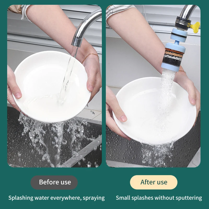 NEW 6-layers Water Filter Tap Purifier 360° Rotation Universal Faucet Aerator Splash Nozzle Mixer Bubbler For Kitchen Bathroom