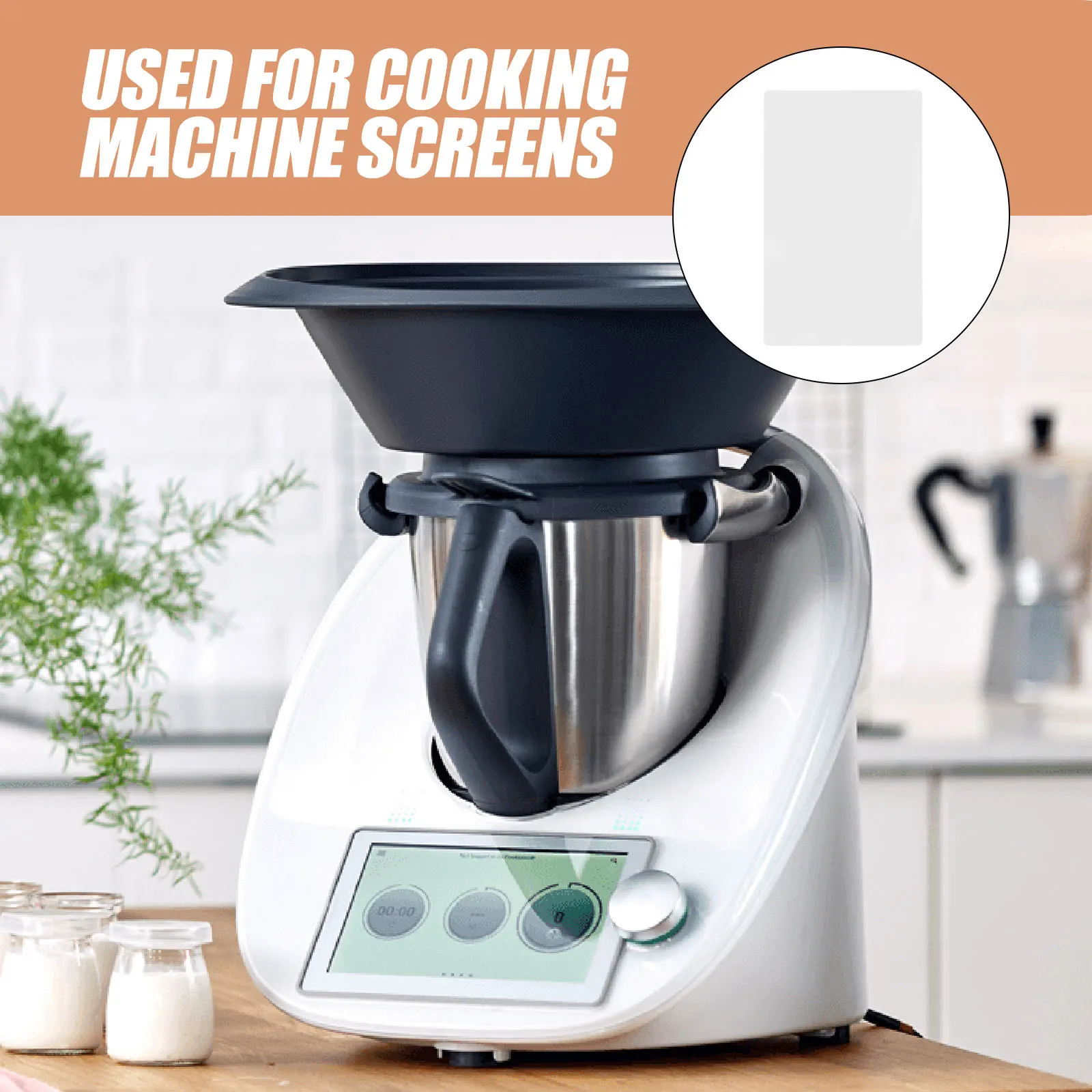 

Clear Glass Screen Film for Cooking Machine Scratchproof Impact Resistant High Transparency Screen Protector Accessory