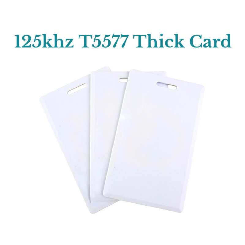 5/10pcs 1.8mm T5577 Em4305 125khz Id Thick Card Access Control Card Rewritable Writable Copiable Clone Keyfob RFID Tag
