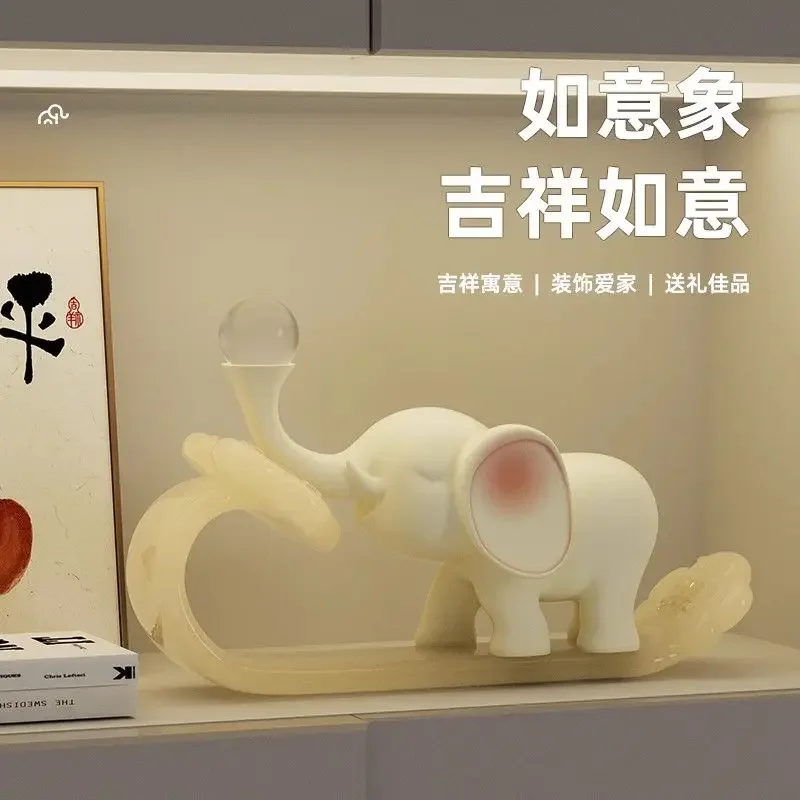 

Meaning good elephant wishful decoration Zhaocai creative modern living room porch shoe cabinet decoration housewarming gift