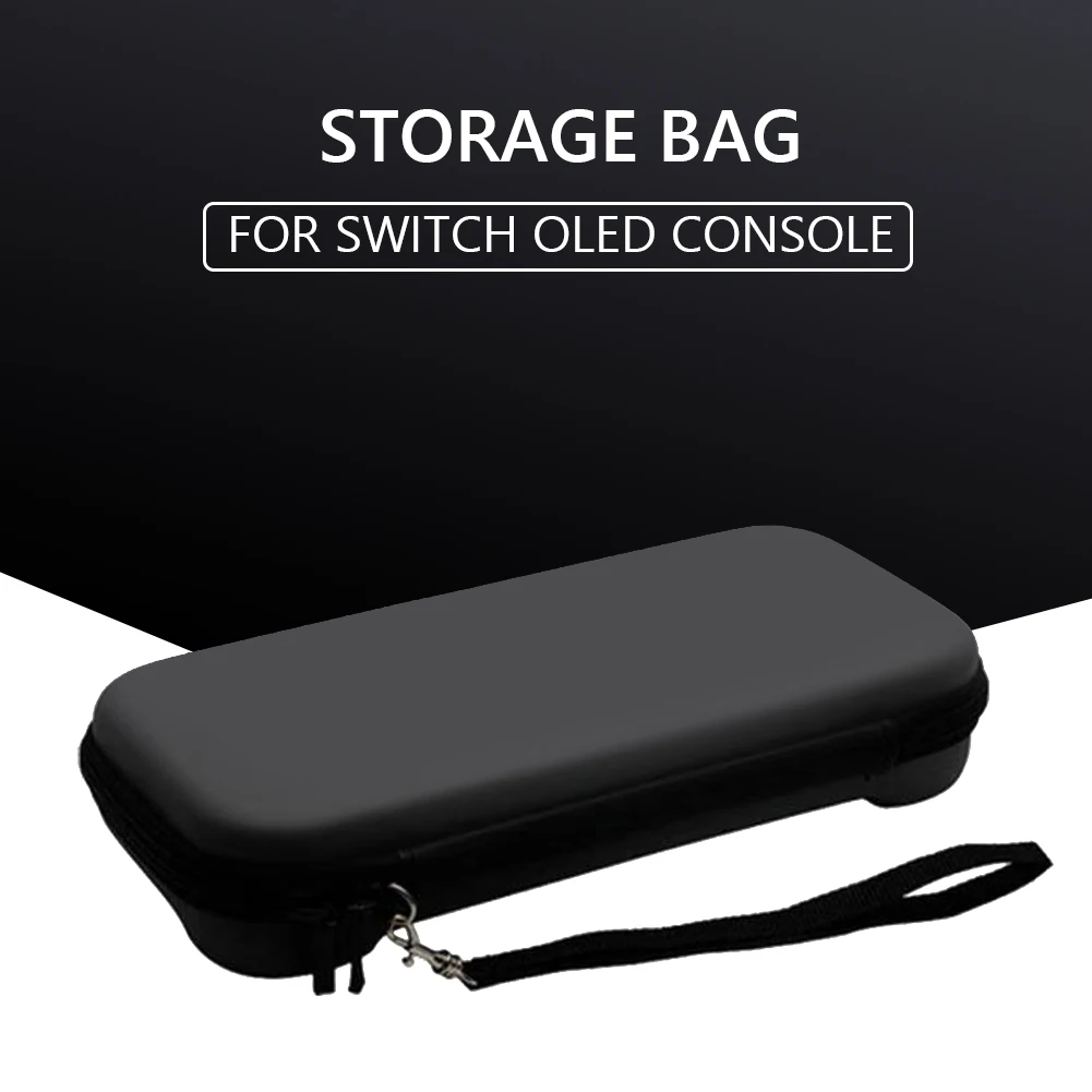 Portable Storage Bag with 10 Game Card Slots EVA Hard Shell Carrying Case for Nintendo Switch OLED Gaming Console & Accessories