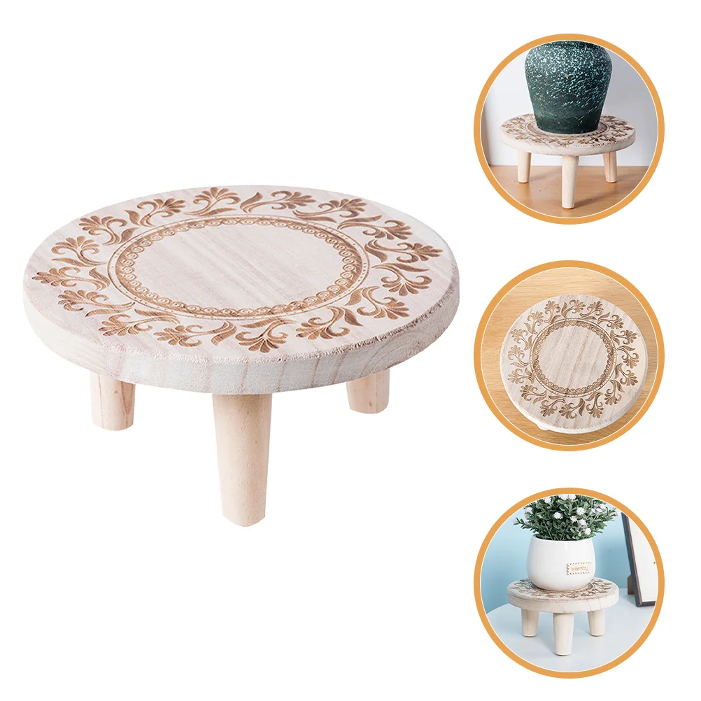 Маленькая деревянная подставка для цветов, украшение для дома, полка для бонсай, держатель для растений, домашние растения для подставки в горшках, комнатные горшки, стойка для табурета