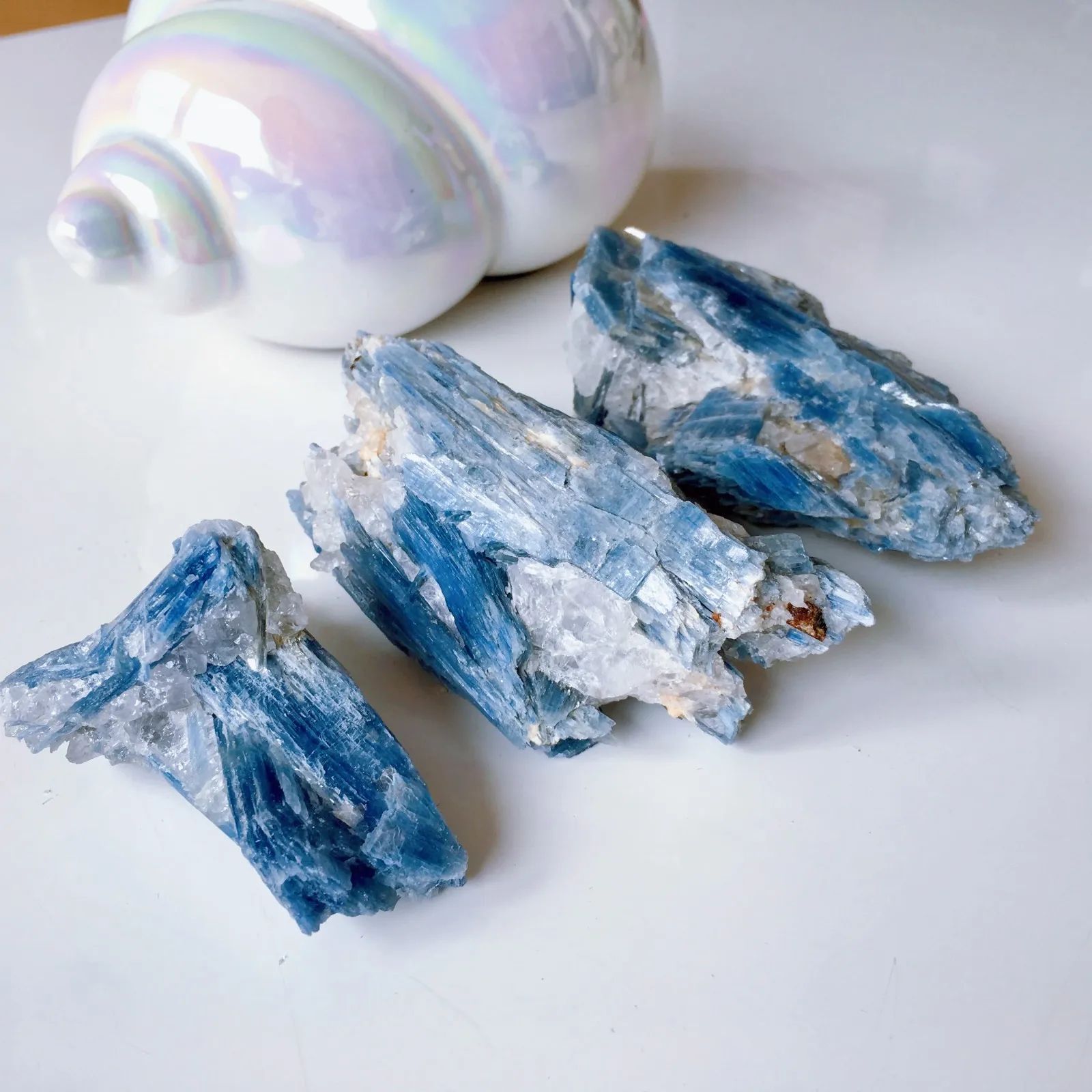 Kyanite Rough，Psychic Abilities Rare Blue Crystal, Natural Blue Kyanite Crystal, Mineral Specimen Creative Gifts, Energy Home De