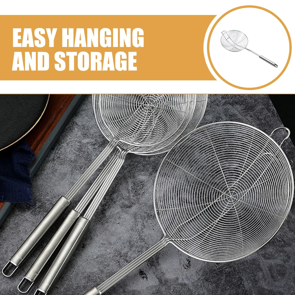 

Stainless Steel Colander Spoon 20cm Slotted Pasta Strainer for Kitchen Restaurant Hotel Fried Food Strainers Metal Filter