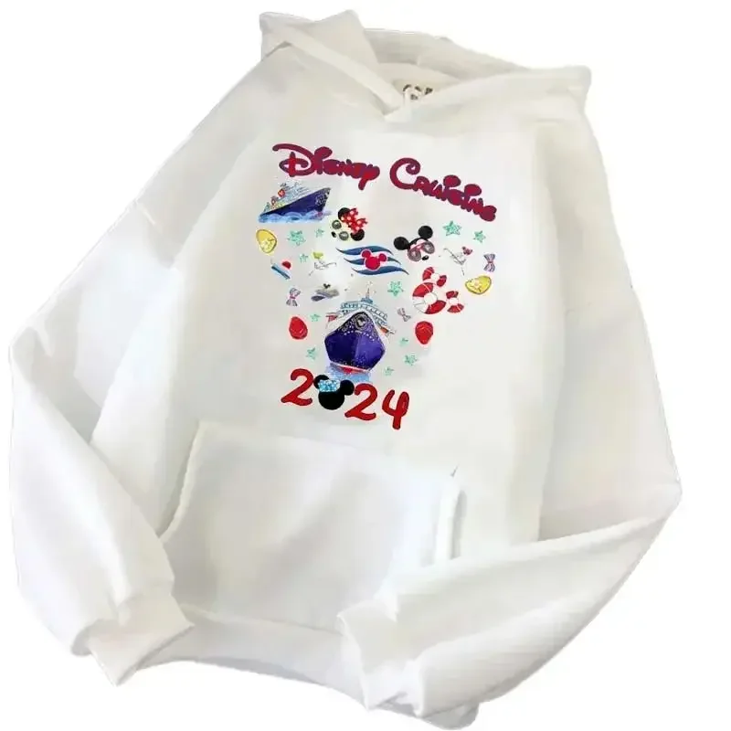 Fashion Disneyland Trip Disney 2024 Family Vacation Hoodie Ladies Casual Pullover Autumn Harajuku Streetwear Parent-Child Wear