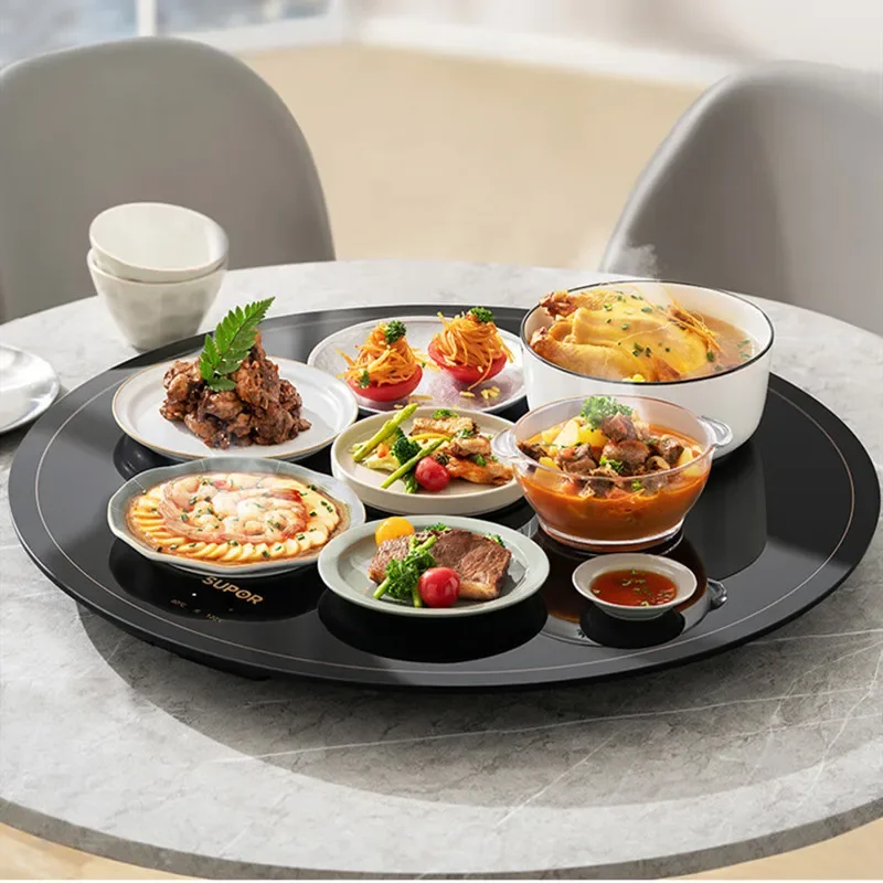 

60cm Electric Food Warmer Household Rotatable Food Insulation Board Multi-functional Rapid Heating Up Warming Food Plate