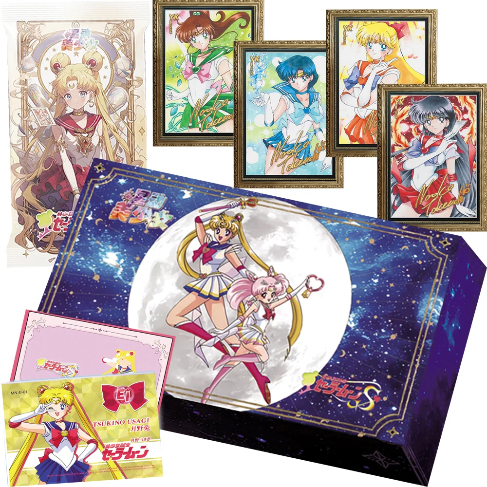 

Sailor Moon Premium Collectible Cards Booster Box, Anime TCG with Usagi Tsukino & Inner Senshi Art Prints for Fans