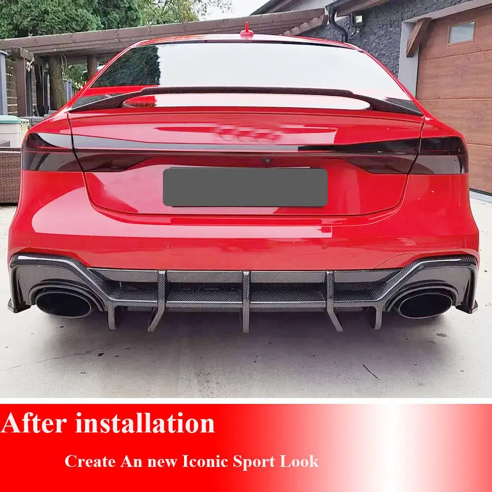 For Audi A7 S7 RS7 2019 2020 2021 2022 2023 High Quality Real Carbon Fiber Car Rear Trunk Spoiler Boot Wing Lip Body Kits