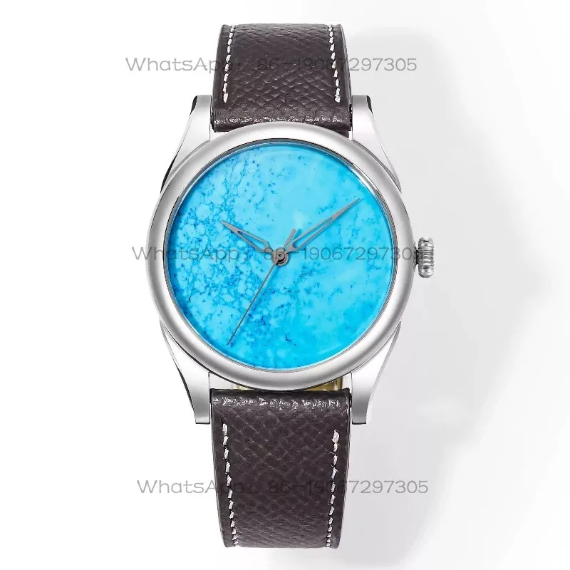 Turquoise disc watch 38mm luxury men's waterproof automatic mechanical movement watch