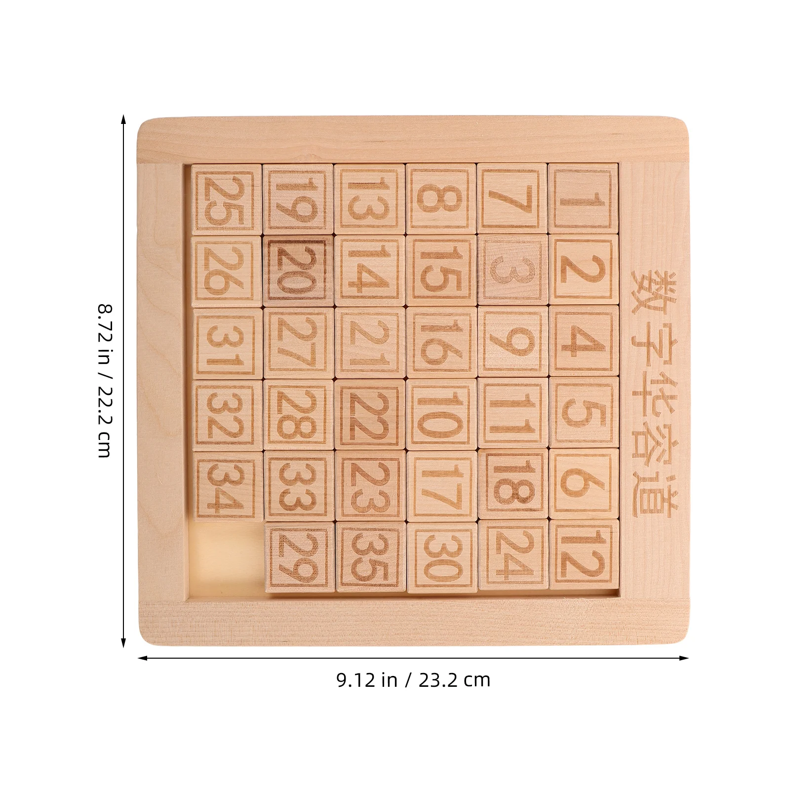 Puzzle con numeri scorrevoli in legno Gioco logico Educazione precoce Montessori Rompicapo Riconoscimento cognitivo dei numeri Gioco per bambini