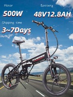 Electric Bike RANDRIDE YA20 500W Motor 48V12.8AH Folding City Electric bike 40km/h Max Speed Hidden Dismountable Battery Ebike