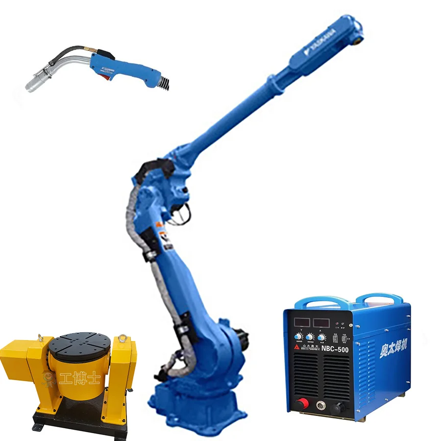 Welding Robot Machine MH50-20 With Robot Positioner And AOTI Welder CO2/MAG/MIG For Welding Metal Stainless Iron Structu