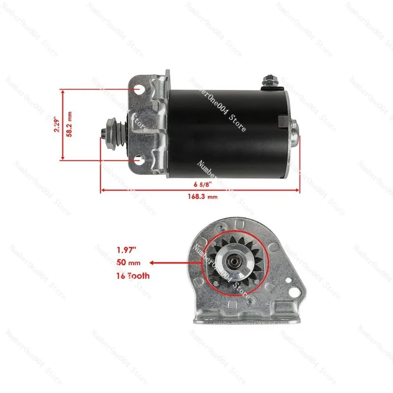 16-Gear Lawn Mower Starter Motor 390838 497594 497595 5-22 391423 392749