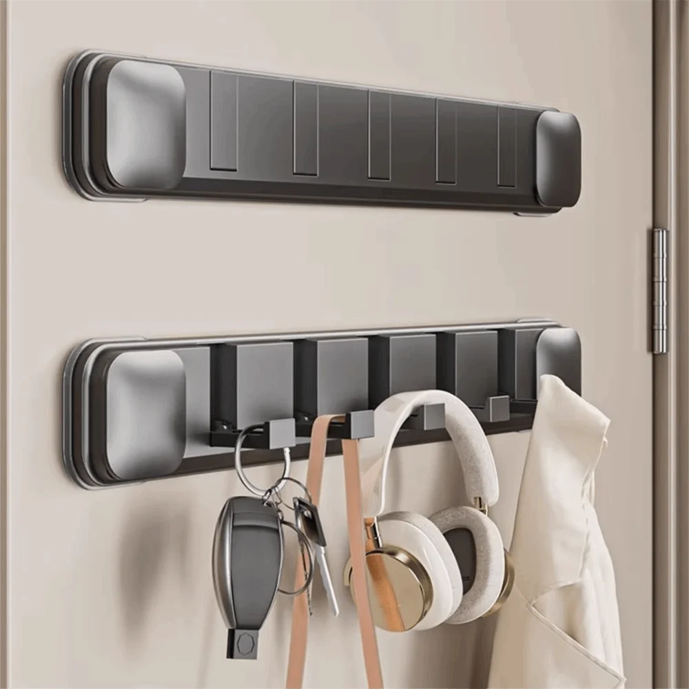 Suction Cup Bathroom Towel Hook Multi-Hook Multi-Functional Door Hook Coat Rack Wall Mount Drill-Free Kitchen Organizer