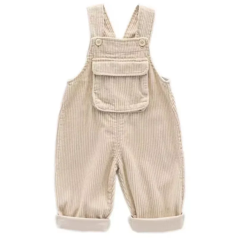 Children\'s Overalls Spring Autumn New Styles Casual Comfortable One-piece Pants Boys Girls Korean Style Corduroy Pants