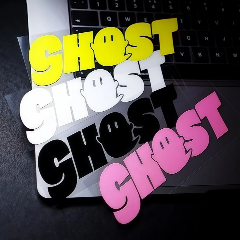 

1PC Funny Ghost DIY Motorcycle Stickers Waterproof for Motorbike Fuel Tank Helmet Car Window Universal Halloween Vinyl Decals