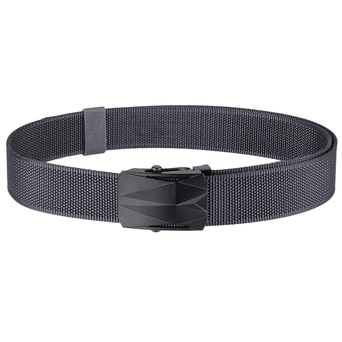 Nylon Belt for Men Tactical Style Military Belt Adjustable No Hole Belts with Metal Buckle