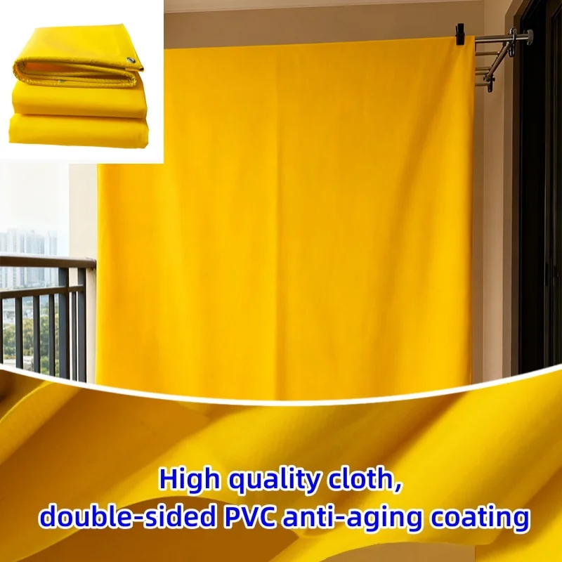 Yellow High Temperature Resistance Low Temperature Resistance And UV Resistance High Strength Silk Base Fabric Tarpaulin