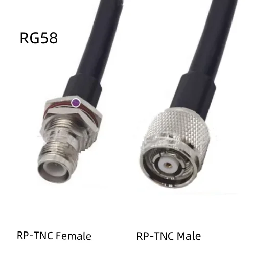 RG58 Cable RP TNC Male TO RP TNC Female Connector WIFI Extension Cord Coaxial Jumper Cable 50ohm