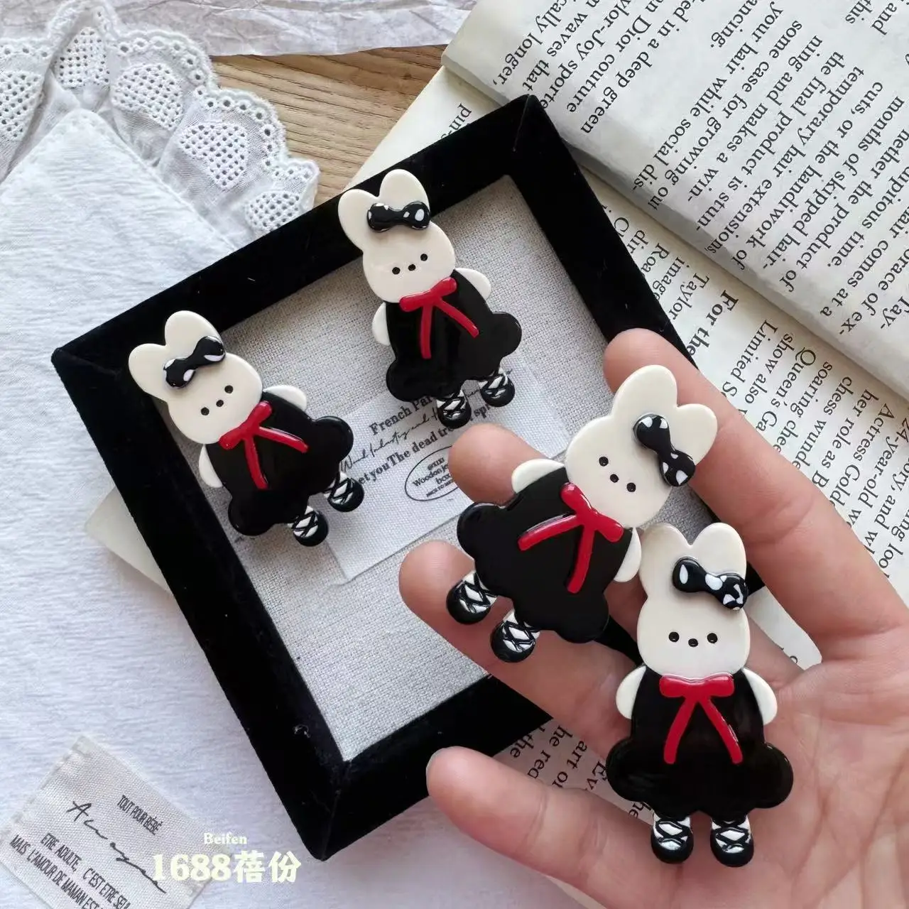 

Kawaii Rabbit Hair Clips Plastic Bangs Side Clips Children Hair Barrettes Japanese Cute Girls Baby Hair Accessories