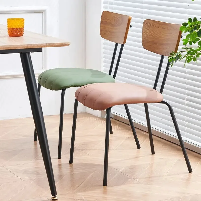 Modern Upholstered Dining Chairs 4 Pack Armless Kitchen Chairs Wooden Legs Comfortable Seat Dining Room Living Room Chaise