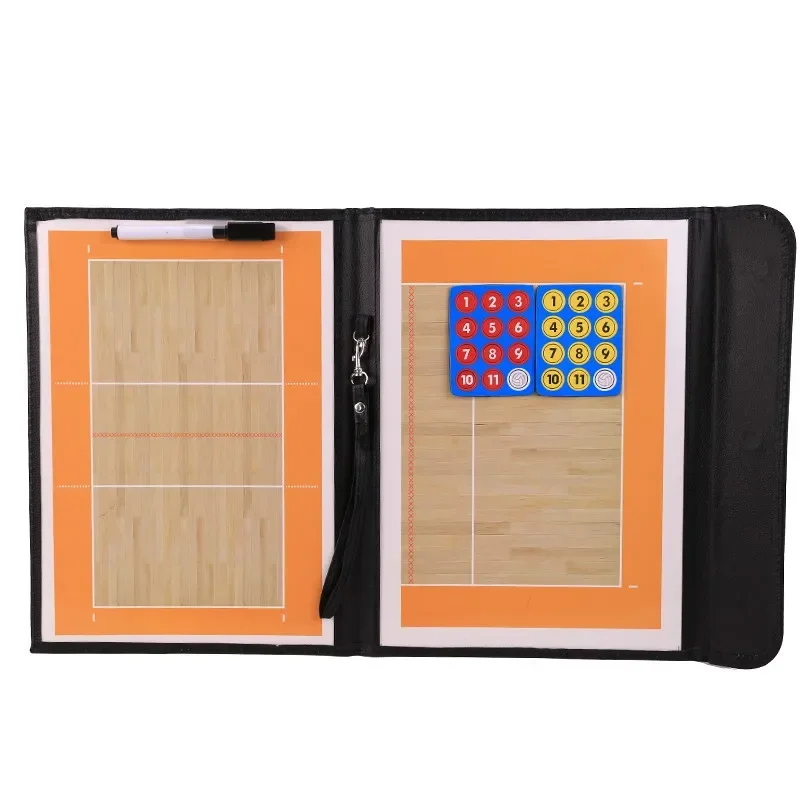 Foldable Magnetic Coaching Clipboard Writable Volleyball Tactical Board Portable Gear For Training And Match Strategy Planning