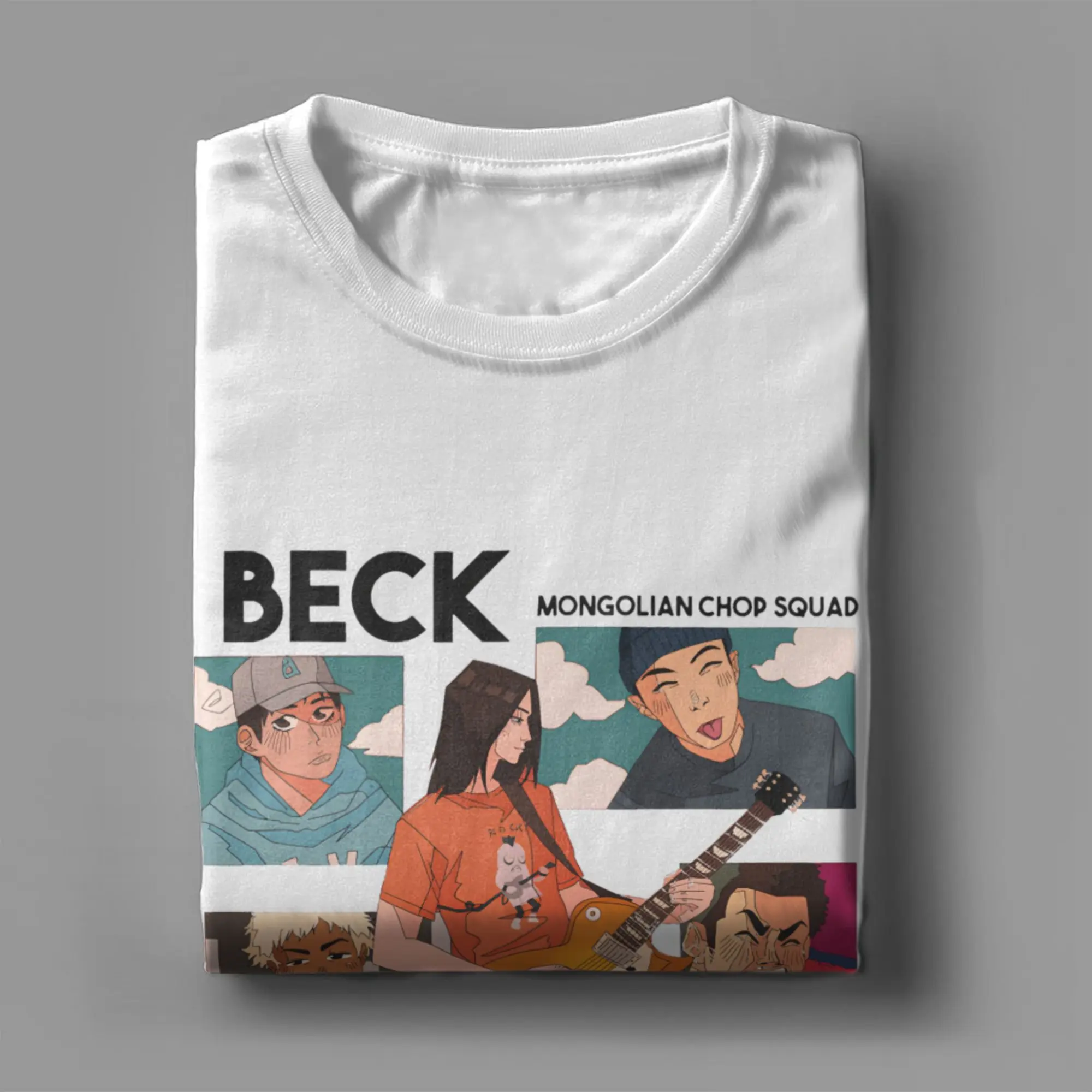 Men's T-Shirt Anime Beck Mongolian Chop Squad Humorous Cotton Tees Short Sleeve  T Shirt Round Collar Clothing Birthday Gift