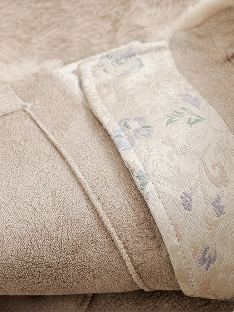 따뜻한 여성용 모피 코트 새로운 중국 스타일 친환경 밍크 외투 겨울 국가 스타일 플러스 V넥 버튼형