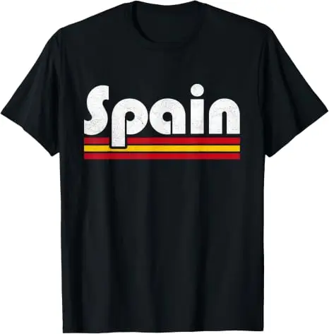 Spanisches Fan Retro Vintage Spanien Flagge T-Shirt Y2k Fußball Sportbekleidung Trikot Espana Fußballmannschaft Fans Grafik-Bekleidung Spanisches T-Shirt – Detail 18