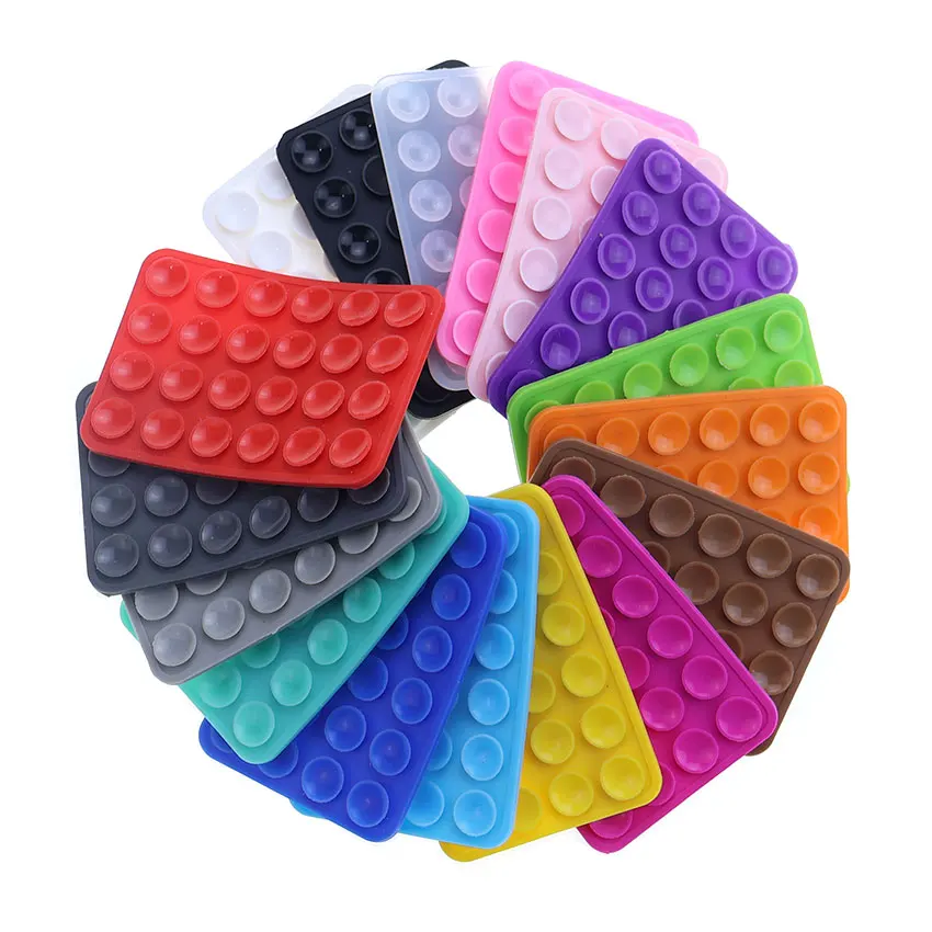 YuXi 1 Piece Silicone Mobile Phone Fixing Suction Cup Double Sided Fixed Pad Bracket Phone Case Universal Anti Slip Suction Cup